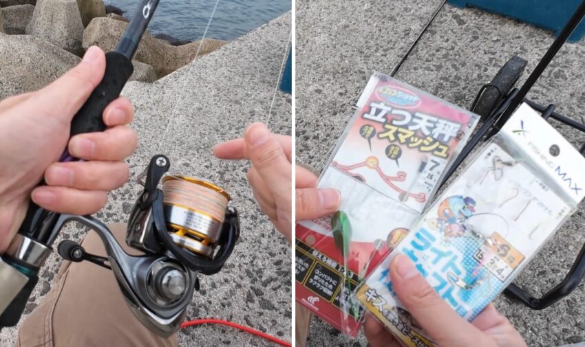 ハゼのチョイ投げ仕掛け