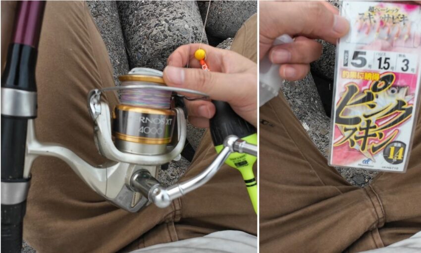 投げサビキ釣りの仕掛け準備