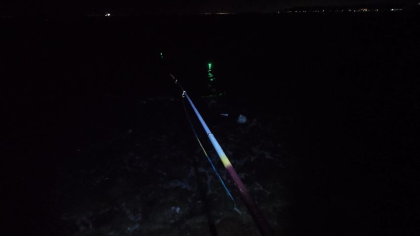21時に太刀魚釣り開始