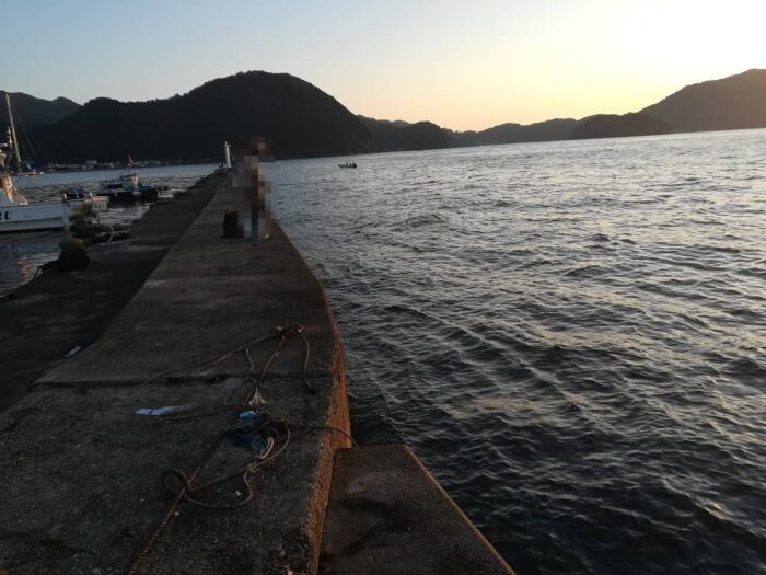 養老漁港での本日の釣り座