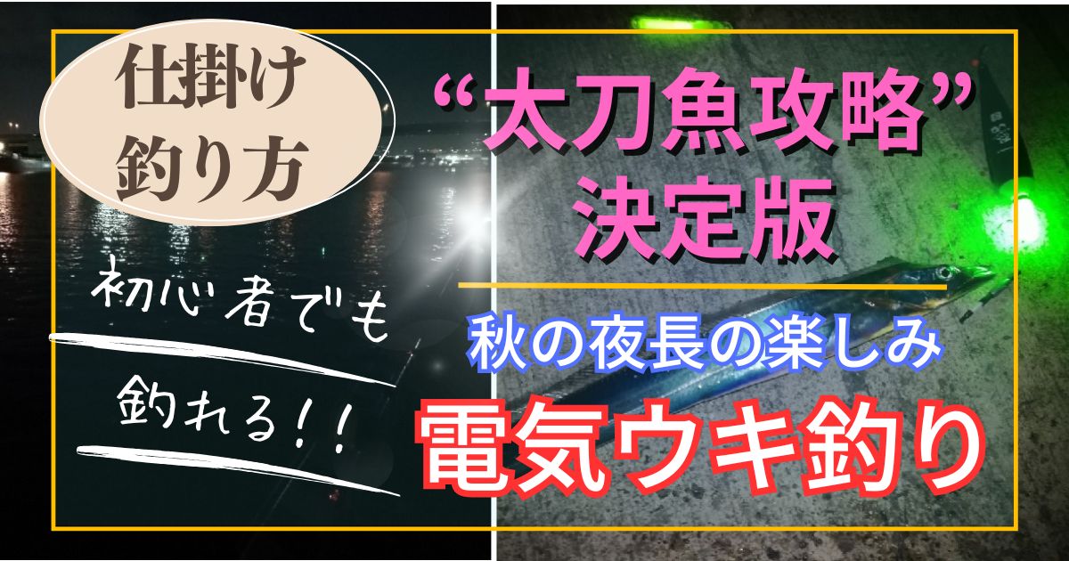 【太刀魚釣り】電気ウキ仕掛けと釣り方のコツ